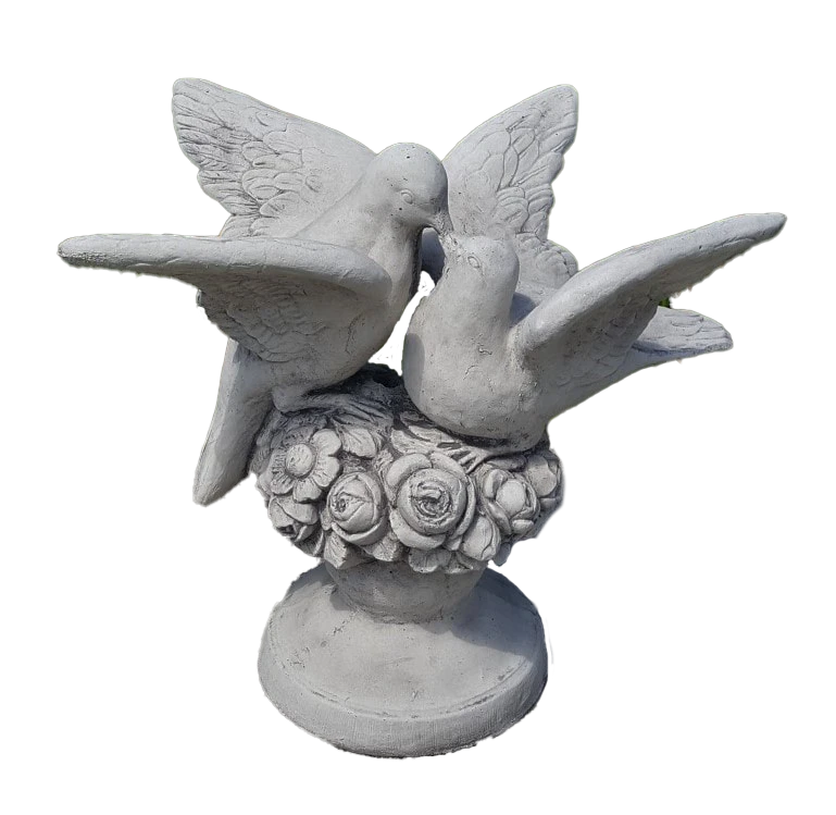 Kissing Doves Fountain Top Piece Statue Rock Solid Statues  