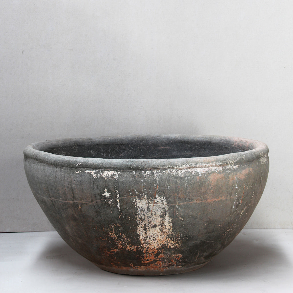 Thai Limestone Lotus Bowl Pot  