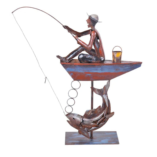 Gone Fishing Statue Statue  