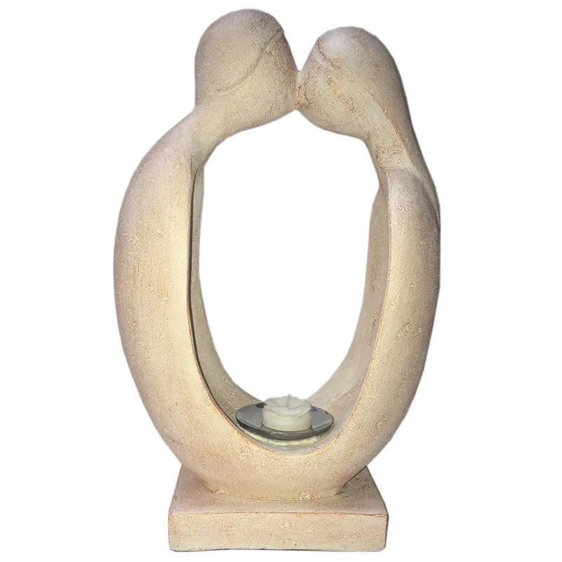 Couple Candle Holder Statue  