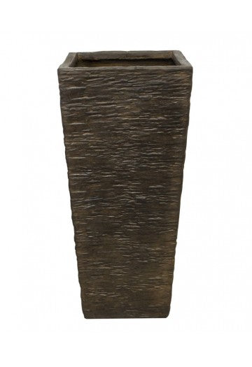 Tall Tapered Rockwall Squares Pot  