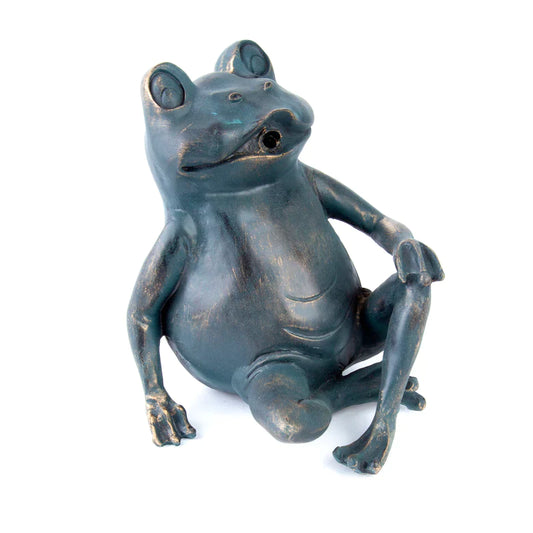 Spitter Sitting Frog Statue  