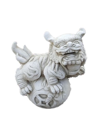 Small Chinese Dog Statue Left 
