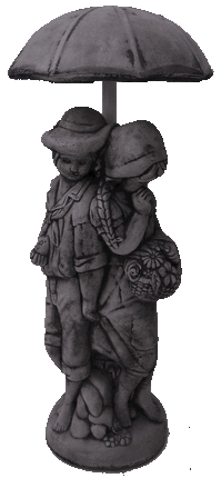 Medium Lovers Under Umbrella Statue  