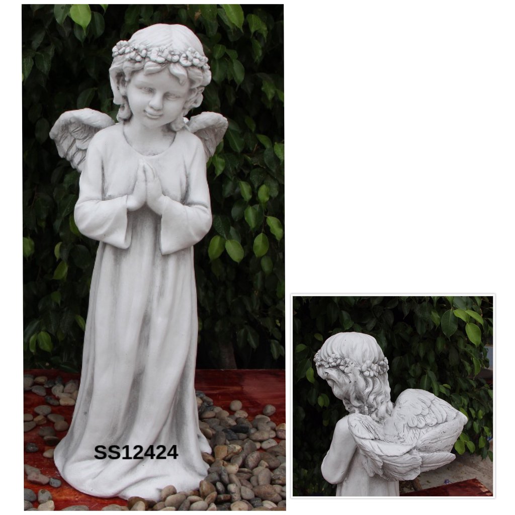 Angel Statue with Wing Birdfeeder